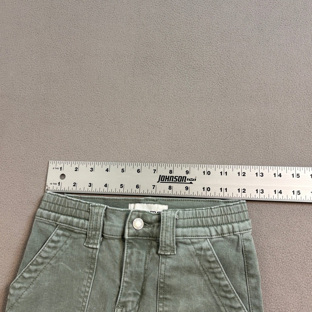 Vervet Los Angeles Women Olive Green Cargo Pants Straight Leg Utility Size 23 - Picture 7 of 10